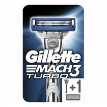Бритвенный станок со сменными касетами Gillette Mach3 Turbo 3 лезвия 1 ...