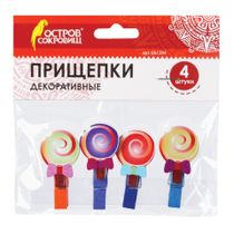 Прищепки для рукоделия Остров Сокровищ Леденцы декоративные 4 шт ...