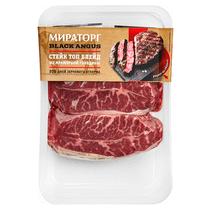 Стейк из говядины Мираторг Топ Блейд Black Angus замороженный 450 г ...