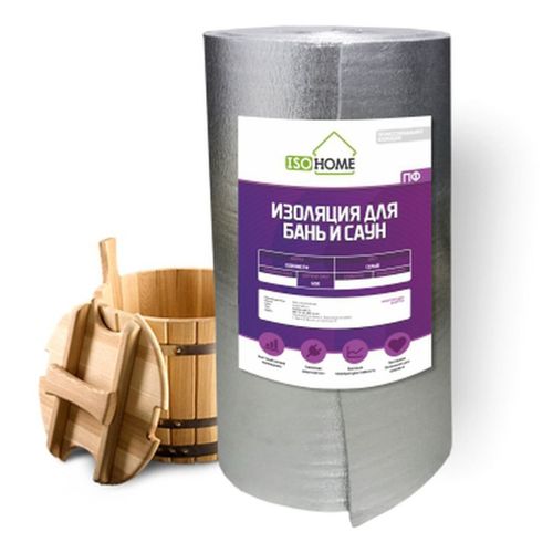 Изоляция для бань и саун Isodom вспененный полиэтилен серебро 15 x 1,2 ...