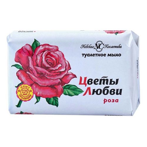 Туалетное мыло Невская Косметика Цветы любви Роза с глицерином 90 г -купить с доставкой на дом в СберМаркет