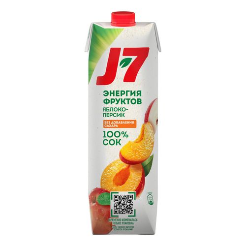 Сок J7 яблоко-персик мякотью 970 мл купить для Бизнеса и офиса по ...