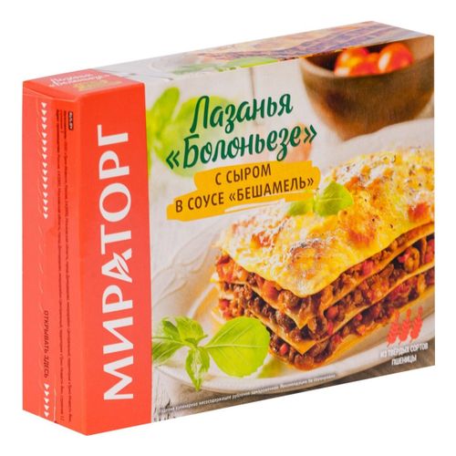Лазанья Мираторг болоньезе замороженная 350 г - купить с доставкой на ...