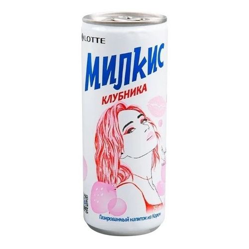 Газированный напиток Lotte Милкис клубника 250 мл - купить с ...
