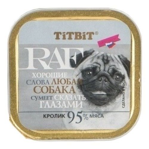 Влажный корм Titbit Raf с кроликом для собак 100 г - купить с ...