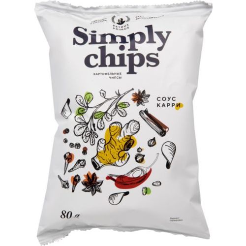 Чипсы картофельные Simply Chips соус карри 80 г купить с доставкой на