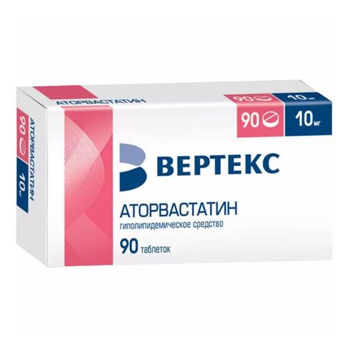 Аторвастатин таблетки 10 мг 90 шт - купить с доставкой на дом в СберМаркет