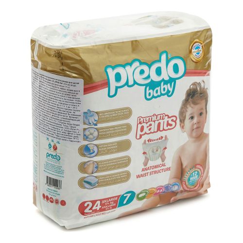 Подгузники-трусики Predo Baby №7 17+ кг 24 шт купить для Бизнеса и офиса по  оптовой цене с доставкой в СберМаркет Бизнес