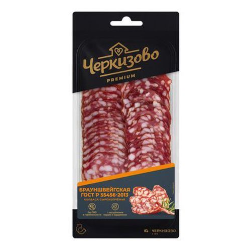 Колбаса сырокопченая Черкизово Брауншвейгская сухая нарезка 85 г ...