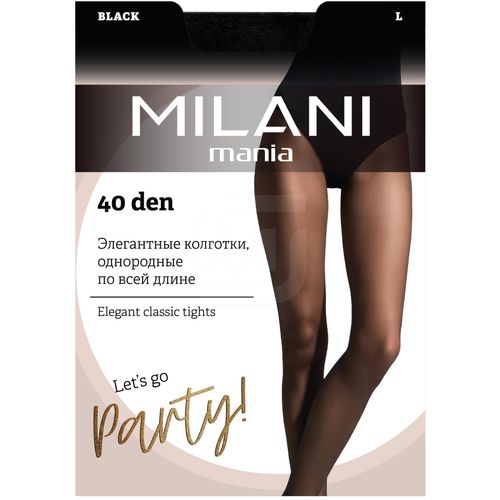 Колготки женские Milani Mania нейлон черные 40 den р XL - купить с  доставкой на дом в СберМаркет