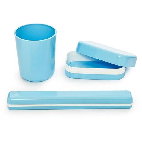 Набор дорожный пластиковый Стакан + Футляр для зубной щетки + Мыльница