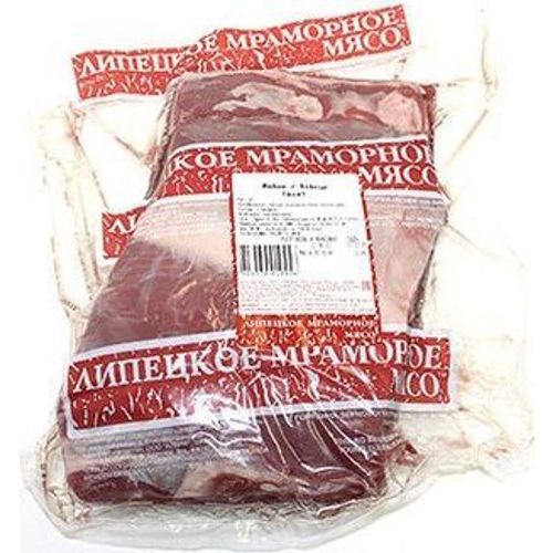 Толстый край мраморной говядины Липецкое Мраморное Мясо Стейк Рибай охлажденный ~1 кг