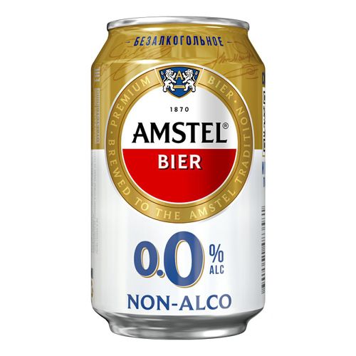 Безалкогольное пиво Amstel пастеризованное светлое 330 мл - купить с ...