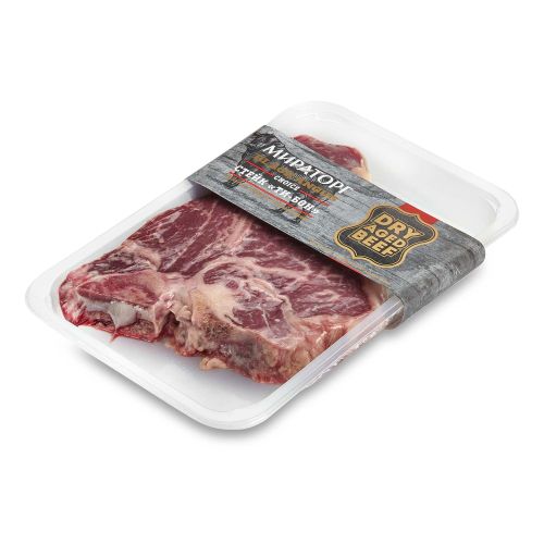 Стейк из мраморной говядины на кости Мираторг Ти Бон Black Angus Dry ...