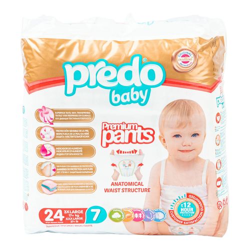 Подгузники-трусики Predo Baby № 7 17+ кг 24 шт - купить с доставкой на дом  в СберМаркет