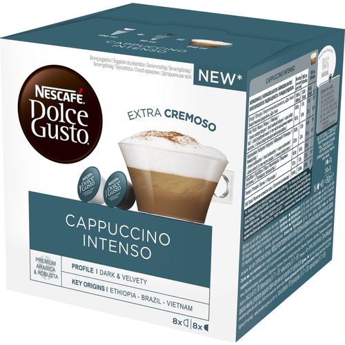 Кофе Nescafe Dolce Gusto Капучино Интенсо в капсулах Кофе 7 г х 8 шт + Молоко 17 г х 8 шт