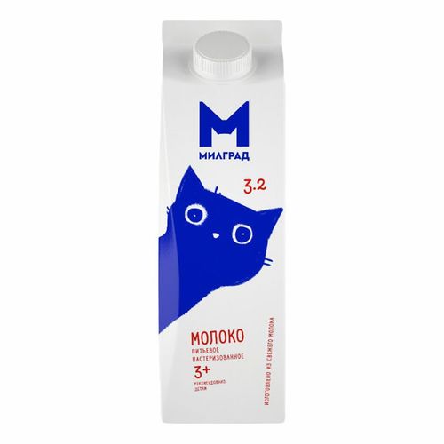Молоко 3,2% пастеризованное 1 л Милград БЗМЖ - купить с доставкой на ...