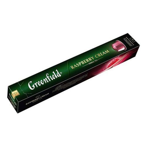 Фруктовый чай Greenfield Raspberry Cream малина ваниль в капсулах 2,5 г 10 шт
