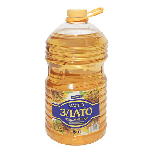 Подсолнечное масло Злато рафинированное дезодорированное 5 л - купить сдоставкой на дом в СберМаркет