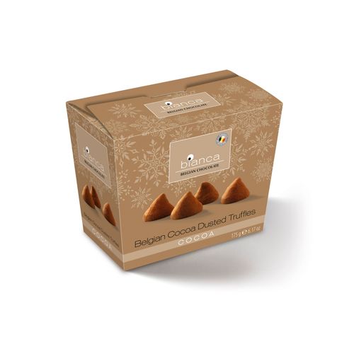 Трюфели Bianca Cocoa Dusted Truffles Christmas Gold со вкусом какао 175 г купить с доставкой