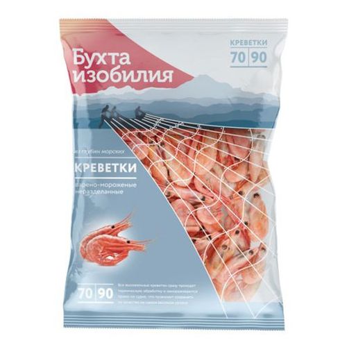 Креветки Бухта Изобилия 70/90 отборные вареные замороженные 1 кг ...
