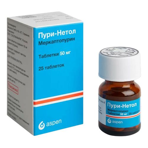Пури-Нетол таблетки 50 мг 25 шт -  с доставкой на дом в Сбер