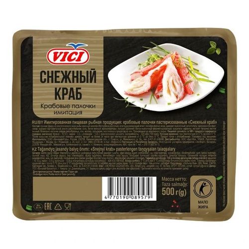 Крабовые палочки Vici Снежный краб 500 г - купить с доставкой на дом в ...