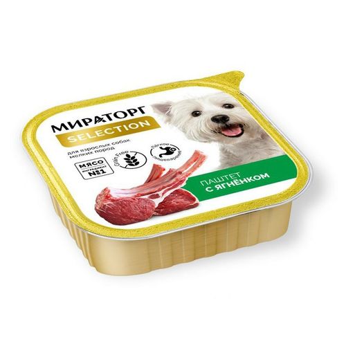 Влажный корм Мираторг Selection Паштет с ягненком для собак мелких ...