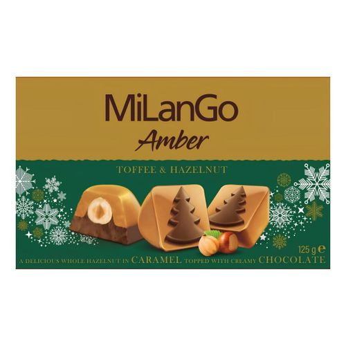 Конфеты шоколадные Solen MiLanGo Amber с фундуком и карамельной нугой ...