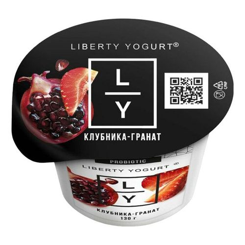 Йогурт Liberty Yogurt гранат-клубника 2,9% БЗМЖ 130 г - купить с ...