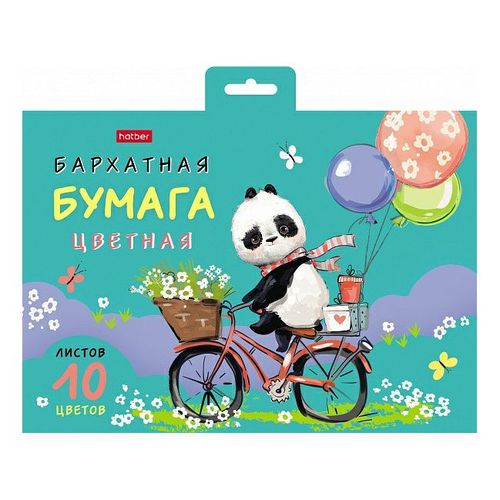 Бумага бархатная Hatber цветная А5 10 цветов - купить с доставкой на ...