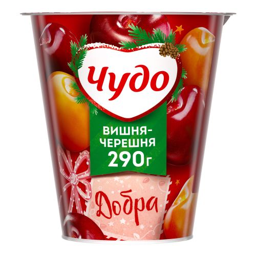 Йогурт Чудо вишня-черешня 2% 290 г - купить с доставкой на дом в СберМаркет