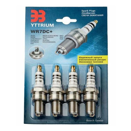 Свечи зажигания Bosch WR7DC+ Yttrium 4 шт - купить с доставкой на дом в ...