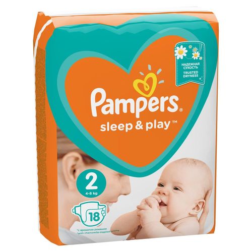 Подгузники Pampers Sleep & Play 2 (4-8 кг) 18 шт