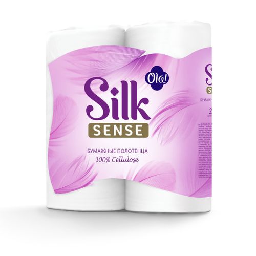 Бумажные полотенца Ola! Silk Sense белые 2 слоя 2 шт