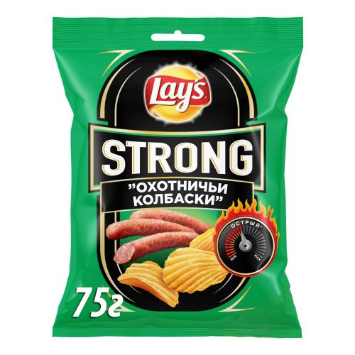 Чипсы картофельные Lay's Strong охотничьи колбаски 75 г - купить с ...