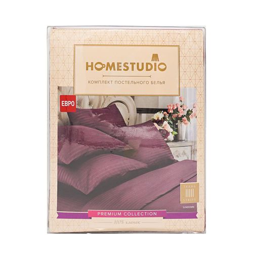 Комплект постельного белья Home Studio Евро хлопок цвет Sundown - купить сдоставкой на дом в СберМаркет