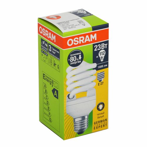Лампа энергосберегающая Osram Е27 МТW 23W спираль теплый свет