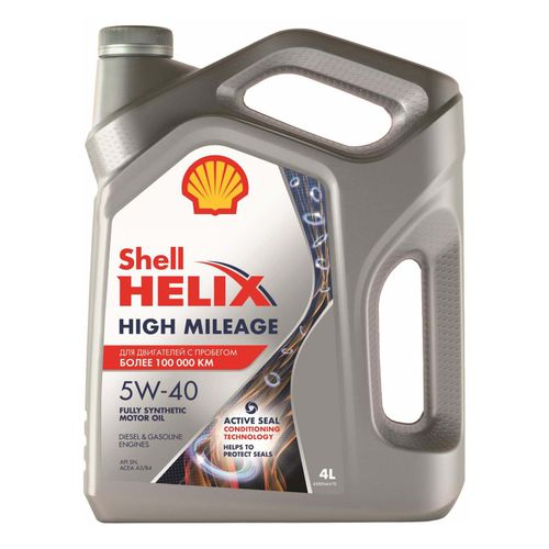 Масло моторное Shell Helix High Mileage 5W-40 синтетическое 4 л