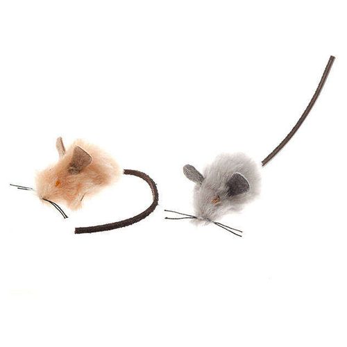 Игрушка для кошек Зооник мышь меховая 4,5 см в ассортименте (цвет по наличию)