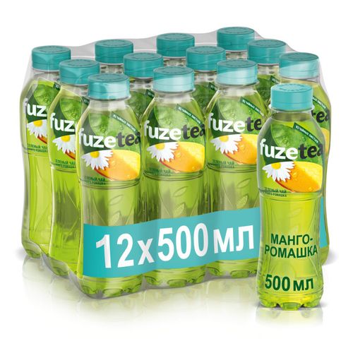 Холодный чай Fuzetea зеленый манго-ромашка 500 мл х 12 шт