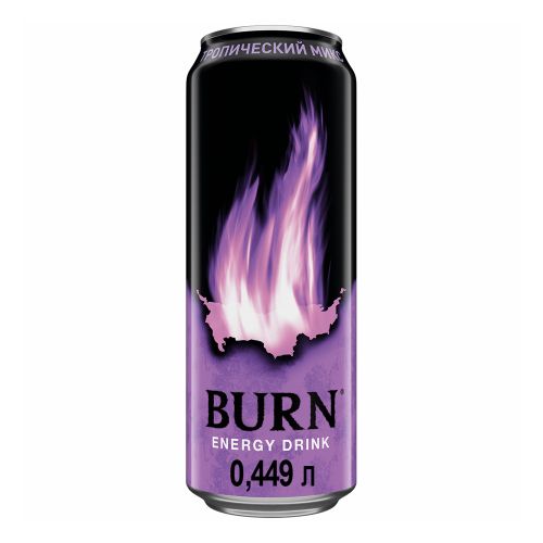 Энергетический напиток Burn тропический микс безалкогольный 500 мл