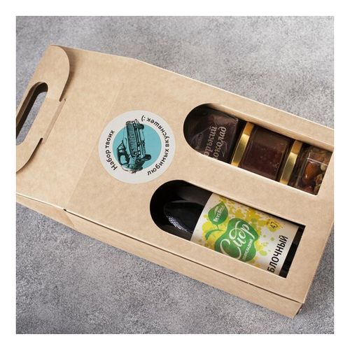 Коробка для бутылок ВкусВилл коричневая