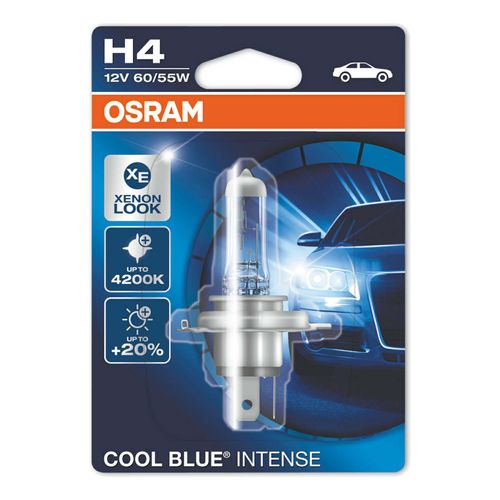 Автолампа Osram COOL BLUE INTENSE H4 P43t 60W 64193CBI-01B галогенная 1 шт
