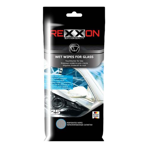 Влажные салфетки Rexxon для стекол автомобиля 25 шт