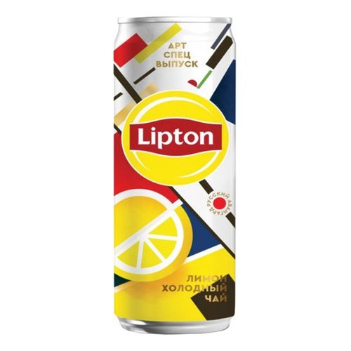 Холодный чай Lipton черный лимон 250 мл х 12 шт