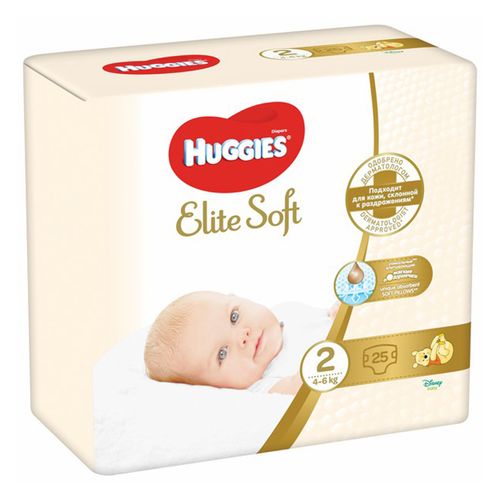 Подгузники Huggies Elite Soft 2 (4-6 кг) 25 шт
