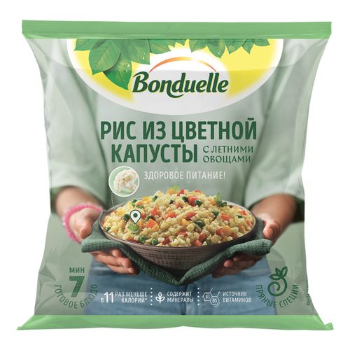 Смесь овощная Bonduelle рис из цветной капусты с летними овощами и травами замороженная 400 г