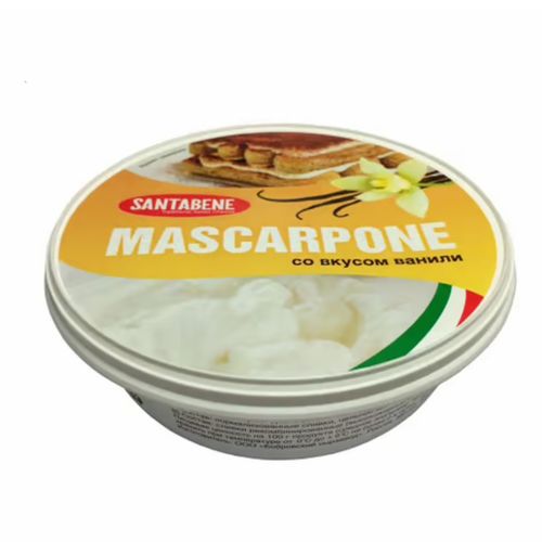 Сыр мягкий Santabene Mascarpone со вкусом ванили 80% 250 г