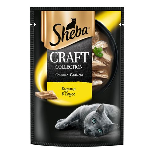 Влажный корм Sheba Craft Collection с курицей в соусе для взрослых кошек 75 г